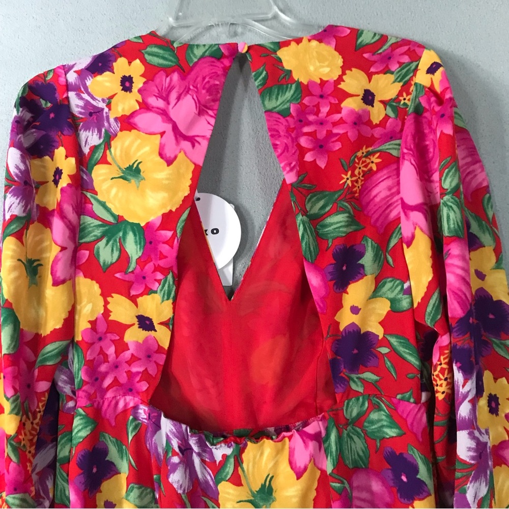Rixo For Target Floral Open Back Cascade Ruffle Dress - Picture 11 of 14